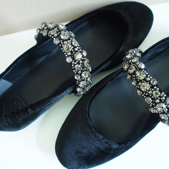 Tory Burch Crystal Ballet Flat S: 9 - Picture 4 of 9